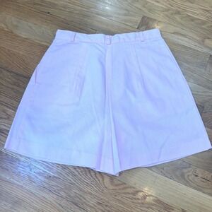 Vintage Norton McNaughton Pink High‎ Waisted Pleated Shorts Made in USA Size 10